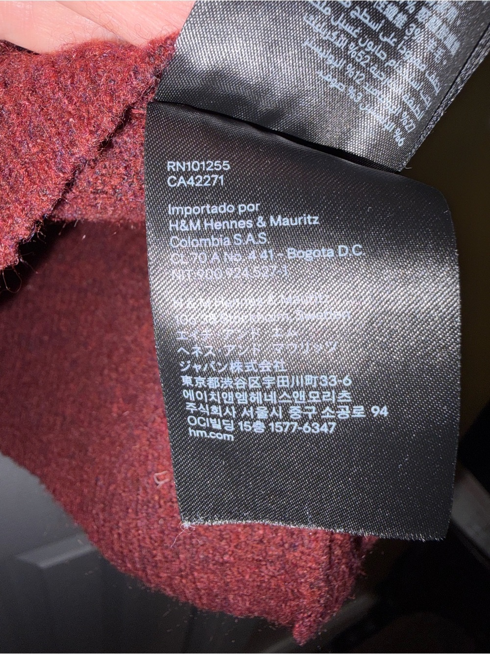 H&M Women's Burgundy Crew Neck Sweater XL - Picture 5 of 5
